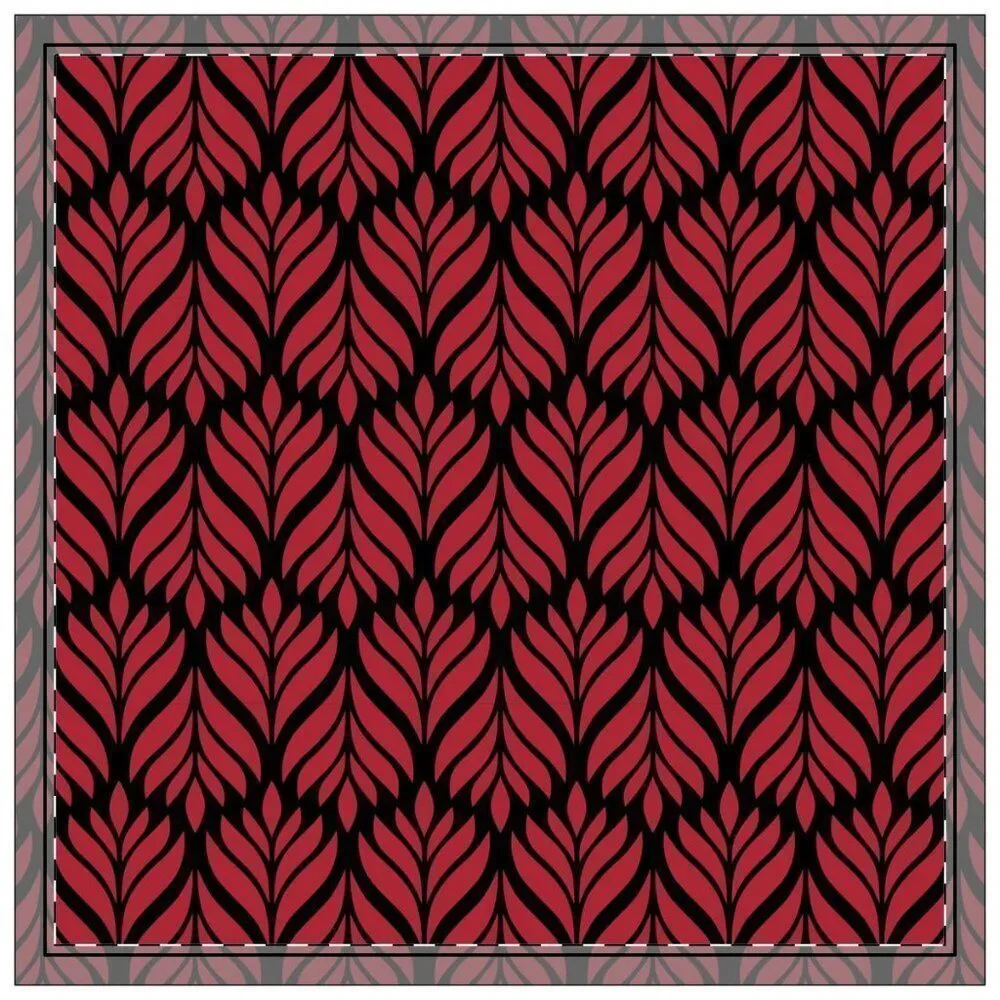 NWT Porter Anna- Red & Black Cotton Napkin 4-set, Palm